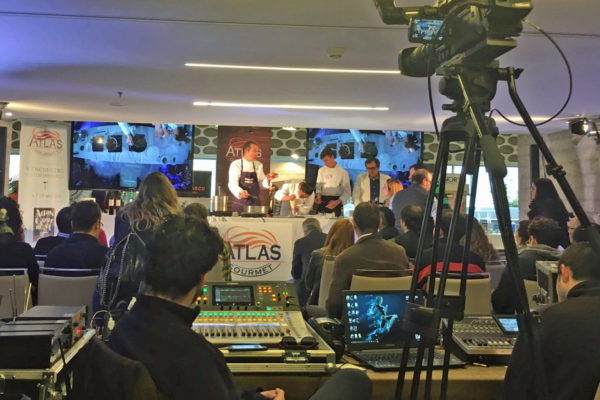 Evento corporativo, con showcooking, de Atlas Gourment, Madrid, marzo 2017.